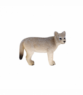 Timber Wolf Cub Toy  Realistic Wildlife Figure
