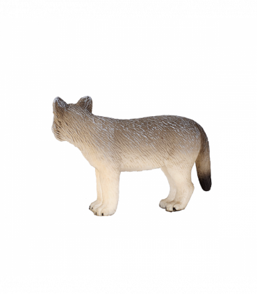 Timber Wolf Cub Toy  Realistic Wildlife Figure