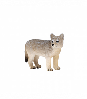 Timber Wolf Cub Toy  Realistic Wildlife Figure
