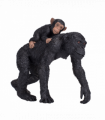 Chimpanzee and Baby Toy  Realistic Wildlife Figurine