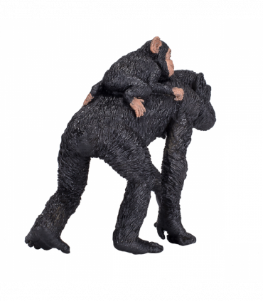 Chimpanzee and Baby Toy  Realistic Wildlife Figurine