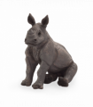 Rhino Baby Sitting Toy  Realistic Wildlife Animal Model