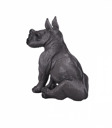 Rhino Baby Sitting Toy  Realistic Wildlife Animal Model