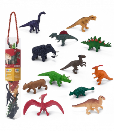 Dinosaur Mini Worlds Playset  12pc Prehistoric Figures