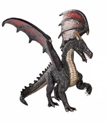 Steel Dragon Toy  Fantasy Mythical Creature Figure