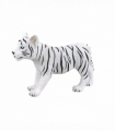 White Tiger Cub Standing Toy  Realistic Big Cat Figurine