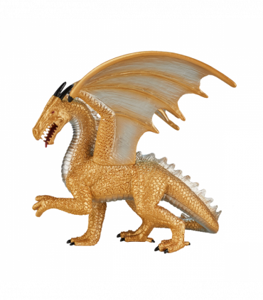 Golden Dragon Toy  Fantasy Mythical Creature Figure