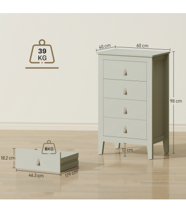 Three drawer shoe cabinet