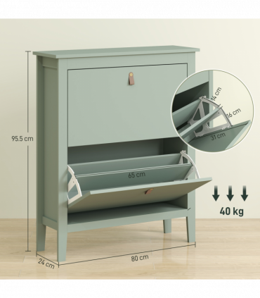 Three drawer shoe cabinet