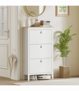 Three drawer shoe cabinet