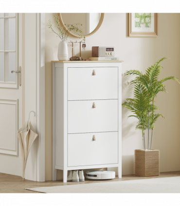 Three drawer shoe cabinet