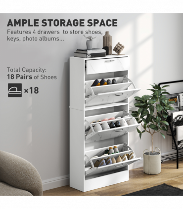 Three drawer shoe cabinet