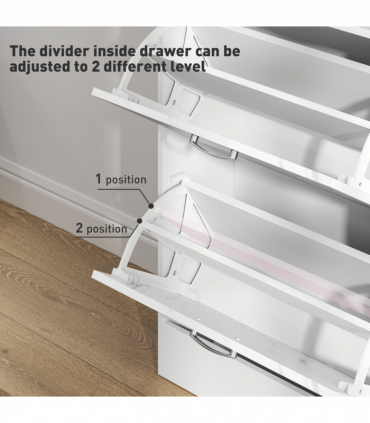 Three drawer shoe cabinet