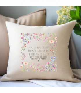 Personalised Best Mum Cushion | Birthday Gift for Mum