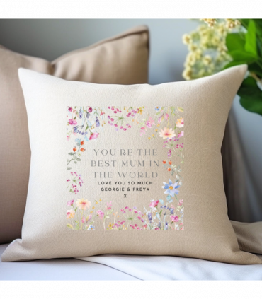 Personalised Best Mum Cushion | Birthday Gift for Mum
