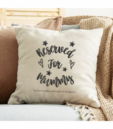 Personalised Reserved for Mummy Cushion | Gift for Mummy | Birthday Mother's Day Present