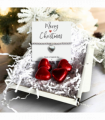 Merry Christmas Mini Gift Hamper with Silver Heart Bracelet