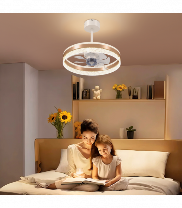 Ceiling Fan with LED Light and Remote