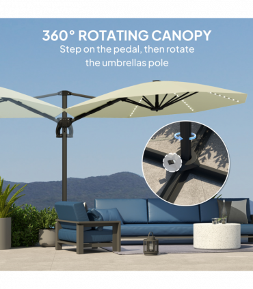 Half Umbrella Outdoor Patio