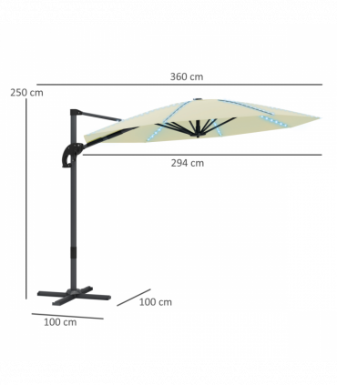 Half Umbrella Outdoor Patio