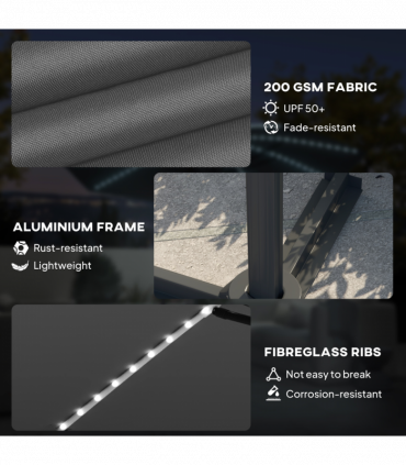 Half Umbrella Outdoor Patio