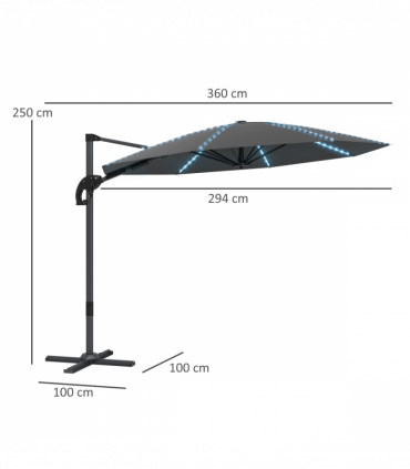 Half Umbrella Outdoor Patio