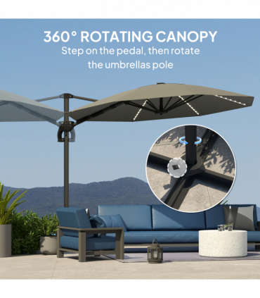 Half Umbrella Outdoor Patio