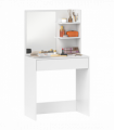 HOMCOM Dressing Table with Mirror and Storage, Modern Vanity Desk, White
