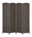 HOMCOM 4 Panel Folding Room Divider, Privacy Screen, 160 x 170cm, Brown