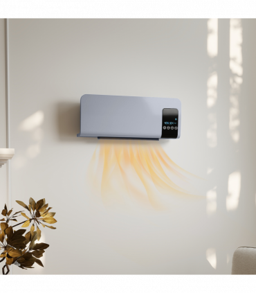 HOMCOM 2000W Wall Mounted Ceramic Heater with Remote Control for Home, Grey