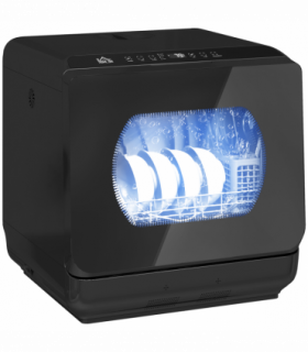HOMCOM Worktop Dishwasher w/ 4 Place Settings 6 Programs, Black