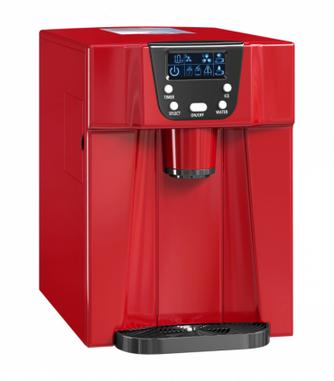 HOMCOM Ice Maker Machine and Water Dispenser 9 Ice Cubes Ready in 6-10 Mins