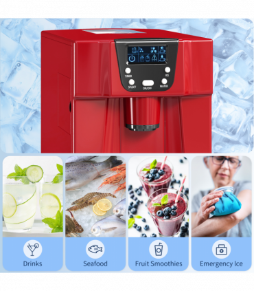 HOMCOM Ice Maker Machine and Water Dispenser 9 Ice Cubes Ready in 6-10 Mins