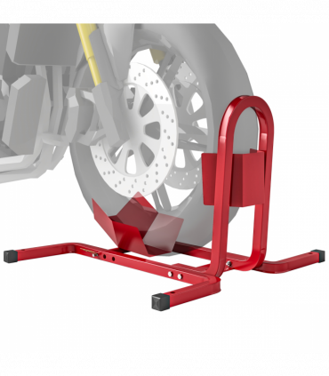 HOMCOM Adjustable Motorcycle Wheel Chock Motorbike Holder with Metal Frame