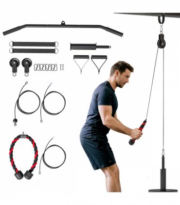 Weight Cable Pulley System for Home Gym with Universal Loading Pin
