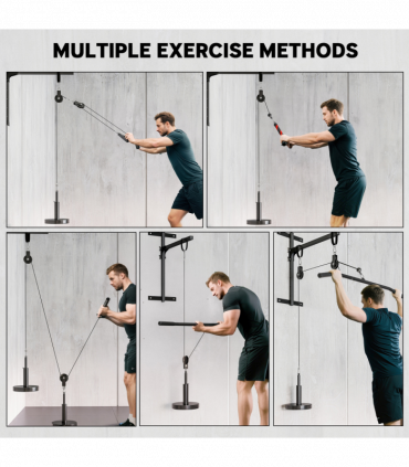 Weight Cable Pulley System for Home Gym with Universal Loading Pin