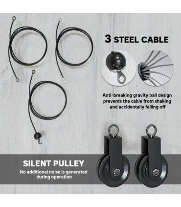 Weight Cable Pulley System for Home Gym with Universal Loading Pin