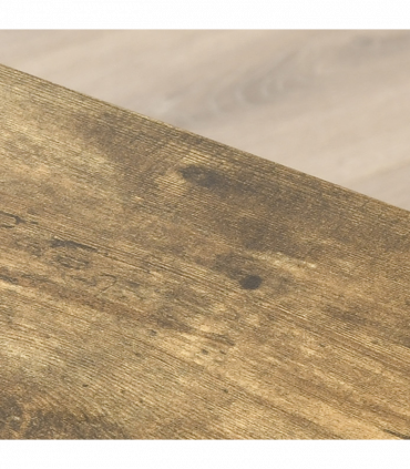 Set of 2 Kitchen Breakfast Bar Chairs with Footrest, Rustic Brown