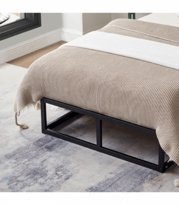 Single Metal Bed Frame Square Tube - Improved