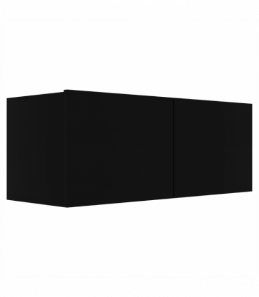 vidaXL 3 Piece TV Cabinet Set Black Engineered Wood