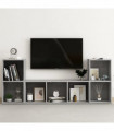 vidaXL 3 Piece TV Cabinet Set Concrete Grey Engineered Wood