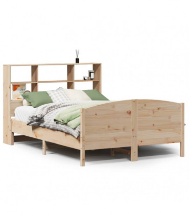 vidaXL Bookcase Bed without Mattress 160x200cm Solid Wood Pine