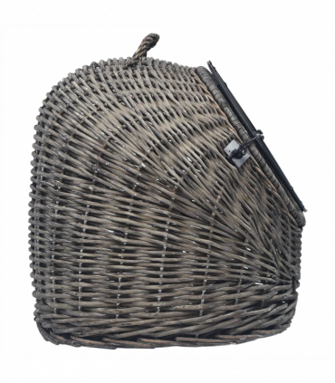 vidaXL Cat Transporter Grey 60x45x45 cm Natural Willow