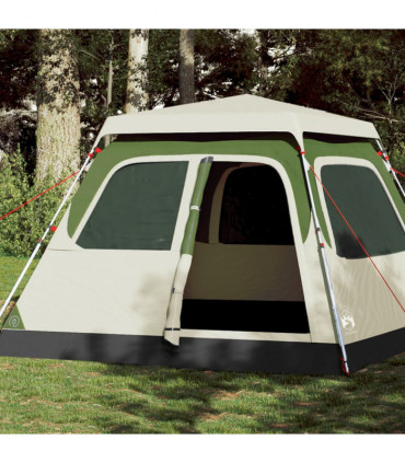 vidaXL Family Tent Dome 6-Person Green Quick Release