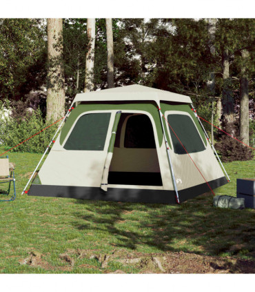 vidaXL Family Tent Dome 6-Person Green Quick Release