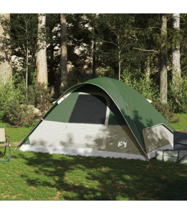 vidaXL Family Tent Dome 6-Person Green Waterproof