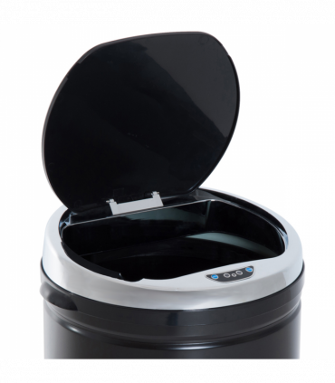 Sensor Trash Can 50L Stainless Steel Black 30.5cm x 30.5cm x 81.5cm