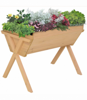 Plant Stand Large Fir Wood Oak Tone 100cm x 70cm x 80cm Natural Finish UV Liner