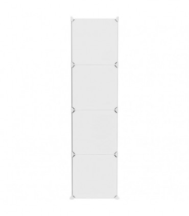 Cube Storage Cabinet for Kids with 10 Cubes White PP