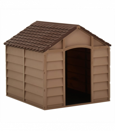 Dog House Brown 71x71.5x68 cm PP